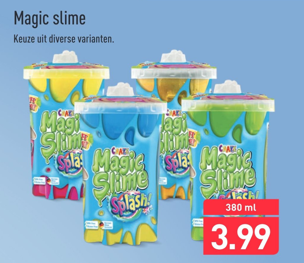 Magic slime 380 ml aanbieding bij ALDI