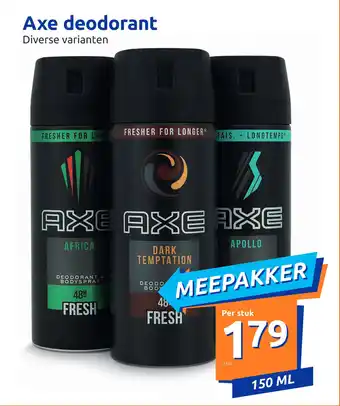 Action Axe deodorant aanbieding