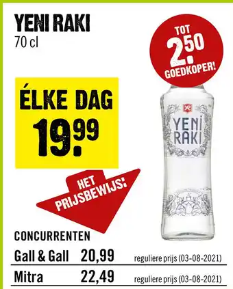 Dirck 3 YENI RAKI aanbieding