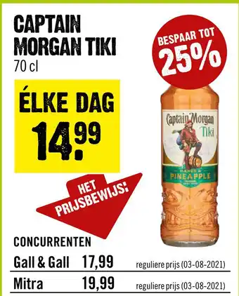 Dirck 3 CAPTAIN MORGAN TIKI aanbieding