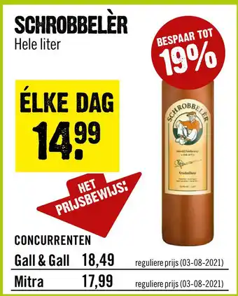 Dirck 3 SCHROBBELÈR aanbieding