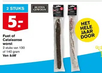 Hoogvliet Fuet of Catalaanse worst aanbieding