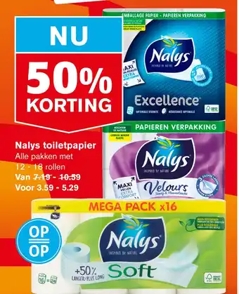 Hoogvliet Nalys toiletpapier aanbieding