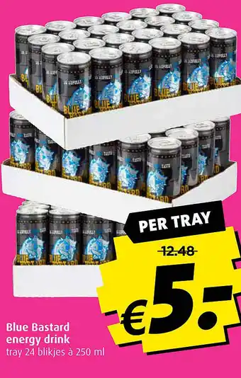 Boni Blue Bastard energy drink aanbieding