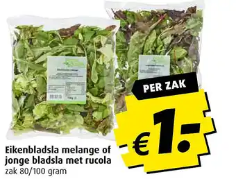 Boni Eikenbladsla melange of jonge bladsla met rucola aanbieding