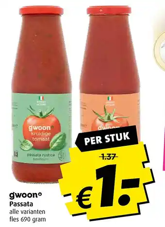 Boni gwoono Passata aanbieding