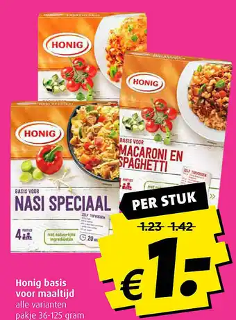 Boni Honig basis voor maaltijd aanbieding