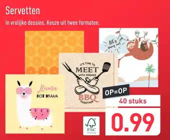 ALDI Servetten aanbieding