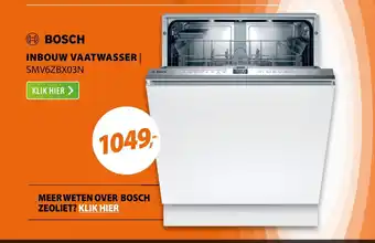 Expert BOSCH INBOUW VAATWASSER | SMV6ZBX03N aanbieding