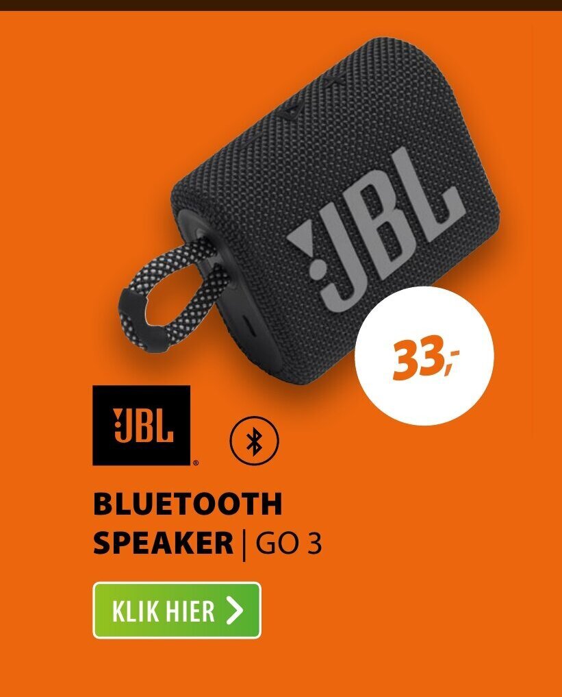 Expert JBL BLUETOOTH SPEAKER | GO 3 aanbieding