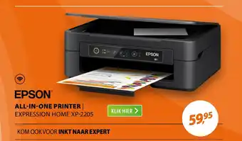 Expert EPSON ALL-IN-ONE PRINTER EXPRESSION HOME XP-2205 aanbieding