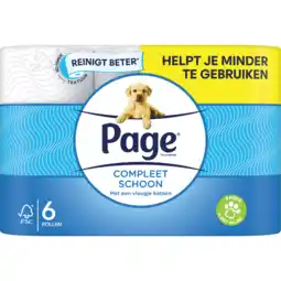 Jumbo Page compleet schoon toiletpapier 6-rollen aanbieding