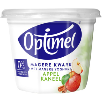 Jumbo Optimel magere kwark met magere yoghurt appel kaneel 0% vet 500g aanbieding