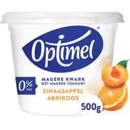 Jumbo Optimel magere kwark sinaasappel abrikoos 500g aanbieding