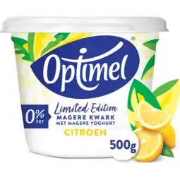 Jumbo Optimel magere kwark limited edition citroen 0% vet 500g aanbieding