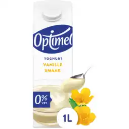 Jumbo Optimel magere yoghurt vanille 0% vet 1l aanbieding