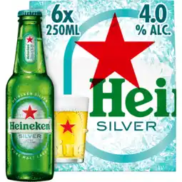 Jumbo Heineken silver bier draaidop fles 6 x 250ml aanbieding