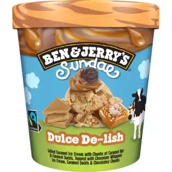 Jumbo Ben & jerry's ijs dulce de-lish sundae 427ml aanbieding