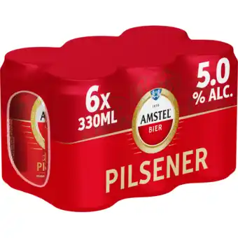 Jumbo Amstel pilsener bier blik 6 x 330ml aanbieding