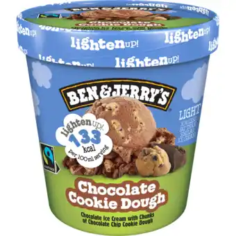 Jumbo Ben & jerry's lighten up! ijs chocolate cookie dough 465ml aanbieding