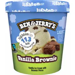 Jumbo Ben & jerry's lighten up! ijs vanilla brownie 465ml aanbieding