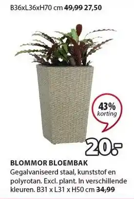 Jysk Blommor bloembak aanbieding