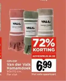 Vomar Voordeelmarkt Van der valk hamamdoek 90x170 cm. per stuk aanbieding