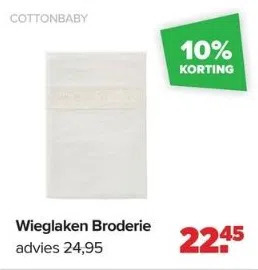 Baby-Dump Wieglaken broderie advies 24,95 aanbieding