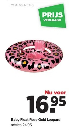 Baby-Dump Baby float rose gold leopard aanbieding