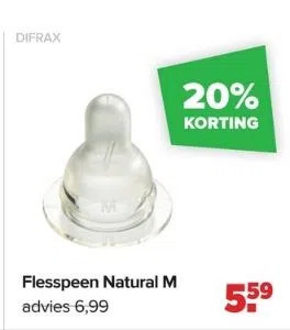 Baby-Dump Flesspeen natural m aanbieding