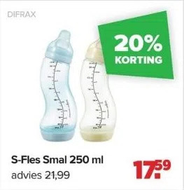 Baby-Dump S-fles smal 250 ml aanbieding
