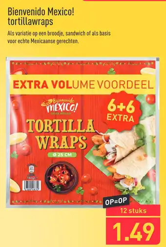 ALDI Bienvenido Mexico! tortillawraps aanbieding