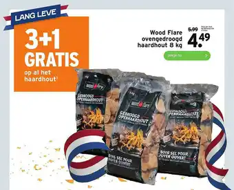 GAMMA Wood Flare Ovengedroogd Haardhout 8 Kg 3+1 Gratis aanbieding