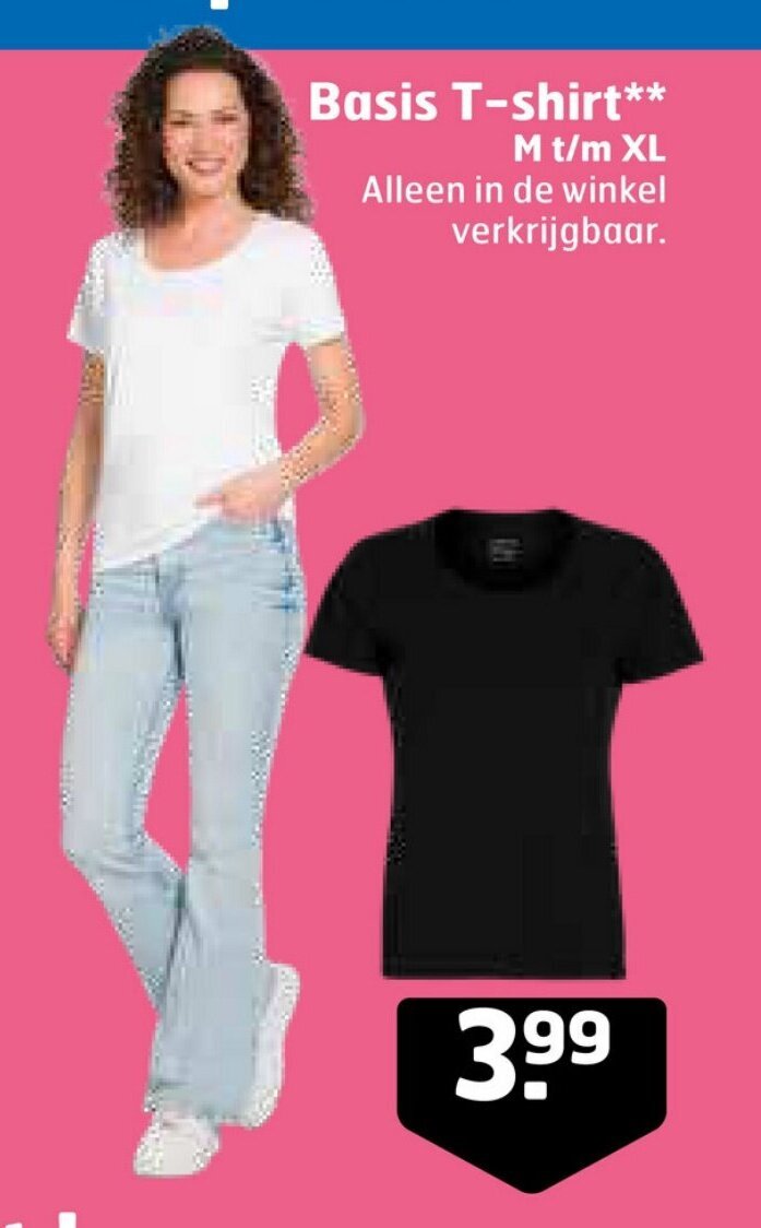 Trekpleister Basis T-shirt M t/m XL aanbieding
