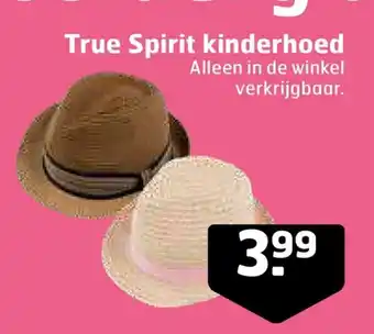 Trekpleister True Spirit kinderhoed aanbieding