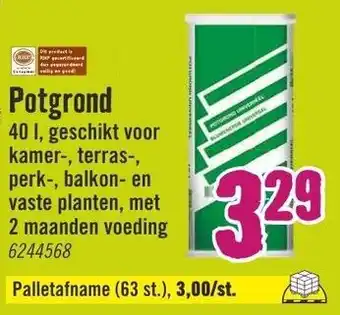 Hornbach Potgrond 40L aanbieding