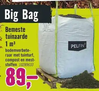 Hornbach Pelfin Bemeste tuinaarde BigBag aanbieding