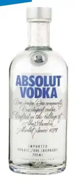 Coop ABSOLUT VODKA rum 700 ml aanbieding