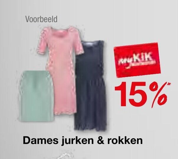 Dames jurken rokken aanbieding bij Kik