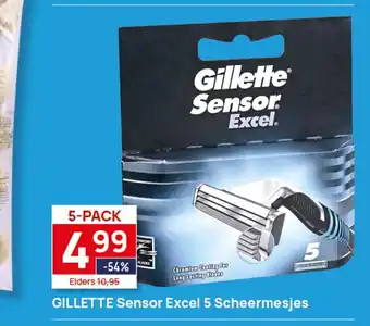 Dagwinkel GILLETTE Sensor Excel 5 Scheermesjes aanbieding