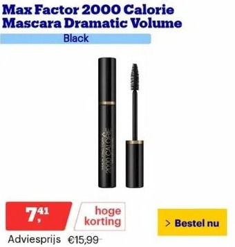 Bol.com Max factor 2000 calorie mascara dramatic volume aanbieding