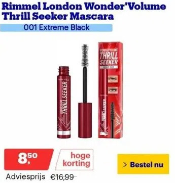 Bol.com Rimmel london wonder'volume thrill seeker mascara aanbieding