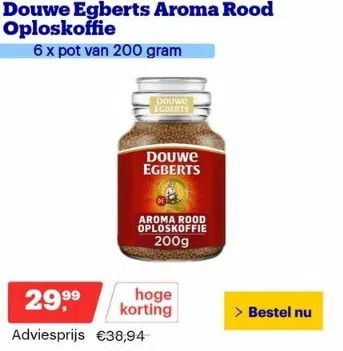 Bol.com Douwe egberts aroma rood oploskoffie aanbieding