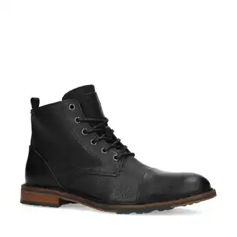 Wehkamp Sacha leren veterboots zwart aanbieding
