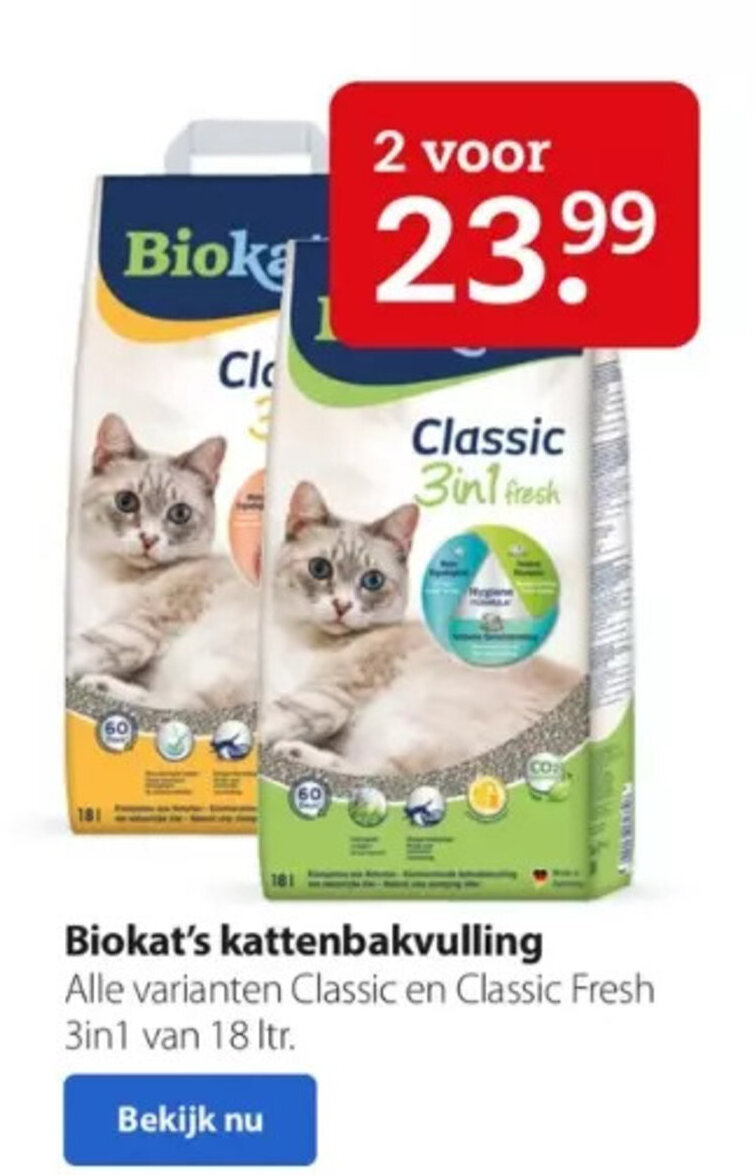 Pets Place Biokat's kattenbakvulling aanbieding