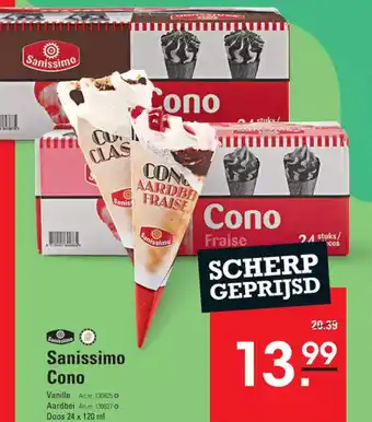 Sligro Sanissimo Cono doos 24x120 ml aanbieding