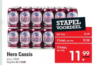 Sligro Hero Cassis 3 trays, per tray aanbieding