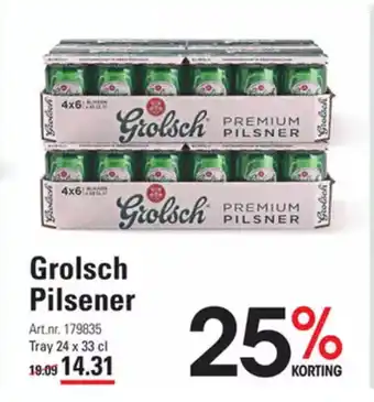 Sligro Grolsch Pilsener Tray 24 x 33 cl aanbieding