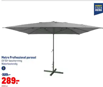 Makro Metro professional parasol aanbieding