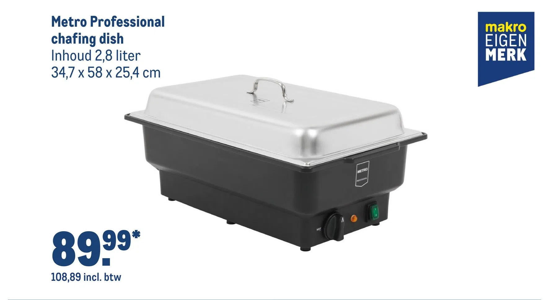 Metro professional chafing dish aanbieding bij Makro